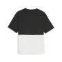 Camisola de Manga Curta Mulher Puma Power Colorblock Branco Preto | Tienda24 - Global Online Shop Tienda24.eu