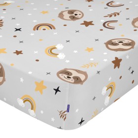 Fitted sheet HappyFriday MOSHI MOSHI Multicolour 105 x 200 x 32 cm by HappyFriday, Sheets and pillowcases - Ref: D1612646, Pr...