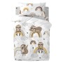 Conjunto de capa de edredom HappyFriday Moshi Moshi Sleepy Sloth Multicolor Berço de Bebé 2 Peças de HappyFriday, Edredão e c...