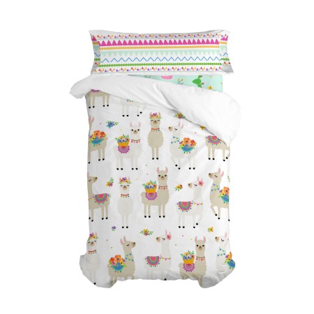 Parure de couette HappyFriday Moshi Moshi Cute Llamas Multicouleur 2 Pièces | Tienda24 - Global Online Shop Tienda24.eu