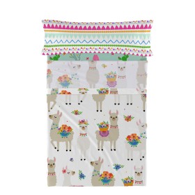 Bettwäsche-Set HappyFriday Moshi Moshi Cute llamas Bunt Einzelmatratze 2 Stücke von HappyFriday, Bettlaken und Kopfkissenbezü...