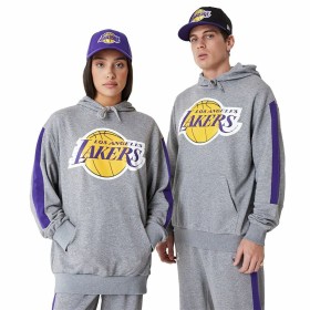 Unisex Hoodie New Era LA Lakers NBA Colour Block Grey by New Era, Men - Ref: S64121604, Price: 63,38 €, Discount: %