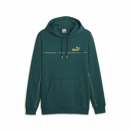 Sweat à capuche homme Puma Ess+ Minimal Gold Vert de Puma, Homme - Réf : S64121681, Prix : 56,63 €, Remise : %