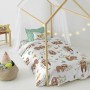 Parure de couette HappyFriday Moshi Moshi Happy Sloth Multicouleur Lit 1 persone 2 Pièces | Tienda24 - Global Online Shop Tienda24.eu