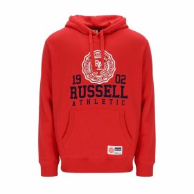 Felpa con Cappuccio Uomo Russell Athletic Ath 1902 Rosso di Russell Athletic, Uomo - Rif: S64121703, Prezzo: 52,22 €, Sconto: %