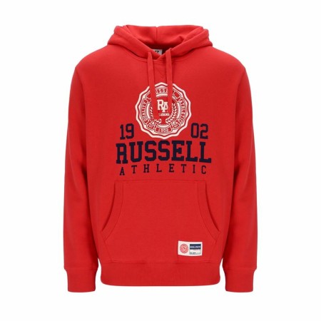 Felpa con Cappuccio Uomo Russell Athletic Ath 1902 Rosso | Tienda24 - Global Online Shop Tienda24.eu