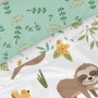 Jeu de draps HappyFriday Moshi Moshi Happy sloth Multicouleur Lit 1 persone 2 Pièces de HappyFriday, Draps et taies d'oreille...