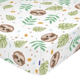 Lenzuolo con angoli aderenti HappyFriday Moshi Moshi Happy Sloth Multicolore 90 x 200 x 32 cm di HappyFriday, Lenzuola e fede...