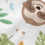 Sábana Bajera Ajustable HappyFriday Moshi Moshi Happy Sloth Multicolor 70 x 140 x 14 cm de HappyFriday, Sábanas y fundas de a...