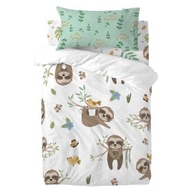 Parure de couette HappyFriday Moshi Moshi Happy Sloth Multicouleur Lit de bébé 2 Pièces de HappyFriday, Couettes et housses d...