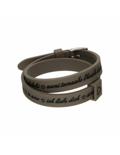 Bracciale Donna il mezzometro I LOVE YOU SILVER - BRACCIALE IN SILICONE/SILICONE BRACELET da il mezzometro, Bracciali - Ref: ...