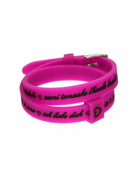 Bracciale Donna il mezzometro I LOVE YOU SILVER - BRACCIALE IN SILICONE/SILICONE BRACELET da il mezzometro, Bracciali - Ref: ...