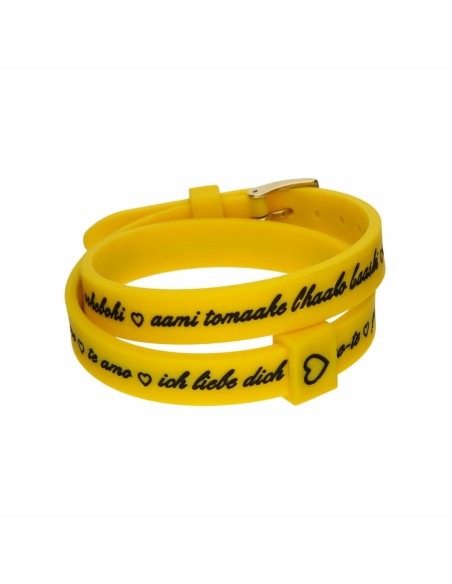 Bracciale Donna il mezzometro I LOVE YOU GOLD - BRACCIALE IN SILICONE/SILICONE BRACELET da il mezzometro, Bracciali - Ref: S7...