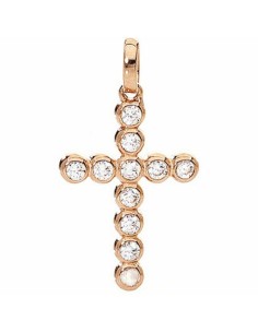 Collana Donna Amen CROCE PICCOLA ARGENTO IP ORO ROSA E ZIRCONI da Amen, Collane - Ref: S7215235, Precio: 44,82 €, Descuento: %