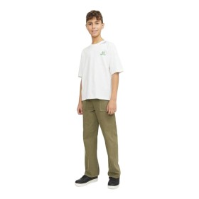 Camisola de Manga Curta Infantil Jack & Jones Jorcole Back Print Branco Verde de Jack & Jones, Camisolas de manga curta - Ref...