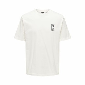 T-shirt à manches courtes homme Only & Sons Onskace Rlx Blanc de Only & Sons, T-shirts de sport - Réf : S64123388, Prix : 11,...