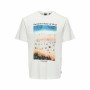 T-shirt à manches courtes homme Only & Sons Onskolton Reg Beach Blanc de Only & Sons, T-shirts de sport - Réf : S64123727, Pr...