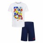 Ensemble de Sport pour Enfants Nike Nsw Add Ft Short Bleu Blanc Multicouleur 2 Pièces de Nike, Ensembles de sport - Réf : S64...