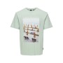 T-shirt à manches courtes homme Only & Sons Onskolton Reg Beach Surf Vert de Only & Sons, T-shirts de sport - Réf : S64123820...