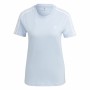 Damen Kurzarm-T-Shirt Adidas 3 stripes Hellblau | Tienda24 - Global Online Shop Tienda24.eu