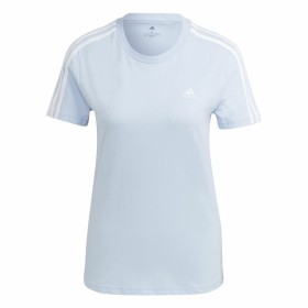 Camisola de Manga Curta Mulher Adidas 3 stripes Azul Claro de Adidas, Mulher - Ref: S64126812, Preço: 0,00 €, Desconto: %