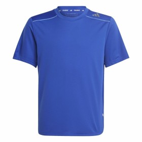 Maglia a Maniche Corte per Bambini Adidas Aeroready Azzurro di Adidas, Bambino - Rif: S64126839, Prezzo: 19,78 €, Sconto: %