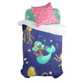 Juego de funda nórdica HappyFriday Mr Fox Happy mermaid Multicolor Cama de 80 2 Piezas de HappyFriday, Edredones y fundas par...