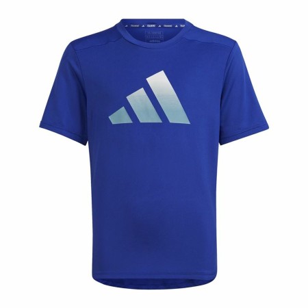 Child's Short Sleeve T-Shirt Adidas Icons Aeroready Blue | Tienda24 - Global Online Shop Tienda24.eu