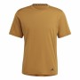 T-shirt à manches courtes homme Adidas Yoga Base Marron | Tienda24 - Global Online Shop Tienda24.eu