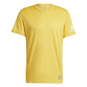 T-shirt à manches courtes homme Adidas Run It Jaune de Adidas, Homme - Réf : S64126856, Prix : 0,00 €, Remise : %