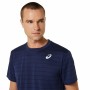 Camisola de Manga Curta Homem Asics Court Azul Marinho Ténis de Asics, Homem - Ref: S64126884, Preço: 33,12 €, Desconto: %