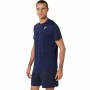 Camisola de Manga Curta Homem Asics Court Azul Marinho Ténis de Asics, Homem - Ref: S64126884, Preço: 33,12 €, Desconto: %