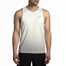 T-shirt à manches courtes homme Brooks Atmosphere 2.0 Blanc | Tienda24 - Global Online Shop Tienda24.eu