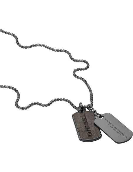 Colar masculino Diesel DOUBLE DOGTAGS | Tienda24 Tienda24.eu