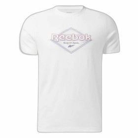 Camisola de Manga Curta Homem Reebok Graphic Series Branco de Reebok, T-shirts - Ref: S64126916, Preço: 21,97 €, Desconto: %