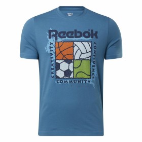 Maglia a Maniche Corte Uomo Reebok GS Rec Center Azzurro di Reebok, T-shirt - Rif: S64126922, Prezzo: 21,36 €, Sconto: %