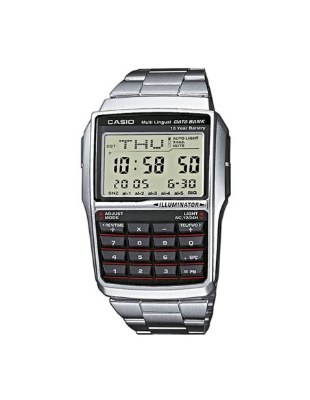 Orologio Uomo Casio DATABANK CALCULATOR STEEL Nero Argentato da Casio, Orologi da polso - Ref: S7232305, Precio: €87.37, Desc...