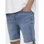 Shorts di Jeans per Uomo Only & Sons Onsply 8584 Blue Denim Azzurro di Only & Sons, Pantaloncini - Rif: S64127246, Prezzo: 21...