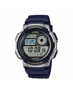 Orologio Uomo Casio WORLD TIME ILLUMINATOR - 5 ALARMS, 10 YEAR BATTERY Nero Grigio (Ø 40 mm) (Ø 43 mm) da Casio, Orologi da p...