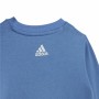 Tuta da Bambini Adidas Lin Fl Jog Azzurro | Tienda24 - Global Online Shop Tienda24.eu