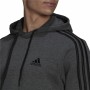 Sweat à capuche homme Adidas 3 Stripes Gris clair de Adidas, Homme - Réf : S64127746, Prix : 52,08 €, Remise : %