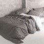 Housse de Couette HappyFriday Basic Oxford Gris 220 x 220 cm de HappyFriday, Couettes et housses de couette - Réf : D1613008,...