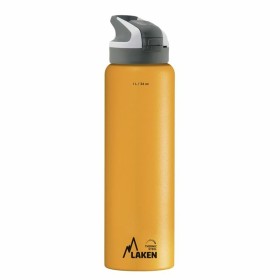 Water bottle Laken Summit Yellow 1 L Stainless steel Plastic by Laken, Canteens & Water Bottles - Ref: S64136680, Price: 26,9...