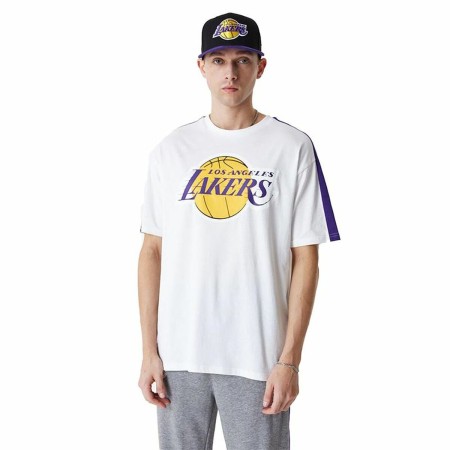 Men’s Short Sleeve T-Shirt New Era NBA Colour Block LA Lakers White | Tienda24 - Global Online Shop Tienda24.eu