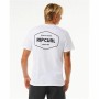 Camiseta de Manga Corta Hombre Rip Curl Stapler Blanco de Rip Curl, Hombre - Ref: S64139463, Precio: 21,65 €, Descuento: %