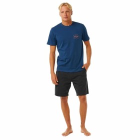 Camiseta de Manga Corta Hombre Rip Curl Stapler Azul de Rip Curl, Hombre - Ref: S64139465, Precio: 22,80 €, Descuento: %