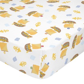 Fitted sheet HappyFriday HAPPYNOIS Multicolour 105 x 200 x 32 cm by HappyFriday, Sheets and pillowcases - Ref: D1613231, Pric...