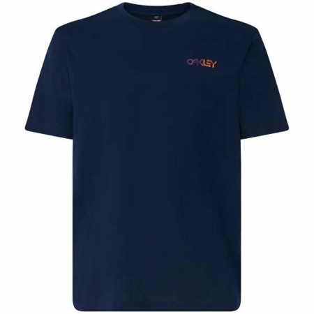 Kurzärmliges Sport T-Shirt Oakley Fingerprint B1B Blau | Tienda24 - Global Online Shop Tienda24.eu