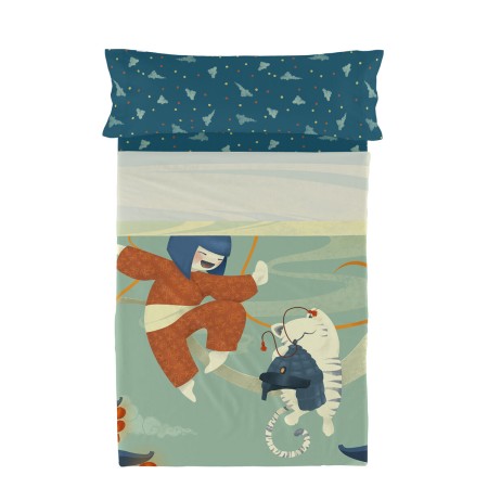 Bedding set HappyFriday Mr Fox The Warrior Multicolour 2 Pieces by HappyFriday, Sheets and pillowcases - Ref: D1613256, Price...