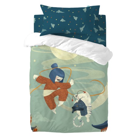 Parure de couette HappyFriday Mr Fox The warrior Multicouleur Lit de bébé 2 Pièces | Tienda24 - Global Online Shop Tienda24.eu